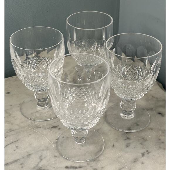 (3) Waterford Crystal ‘Colleen’ Glasses 5.25" Short Stem Water Goblet Wine Glass - Picture 9 of 16